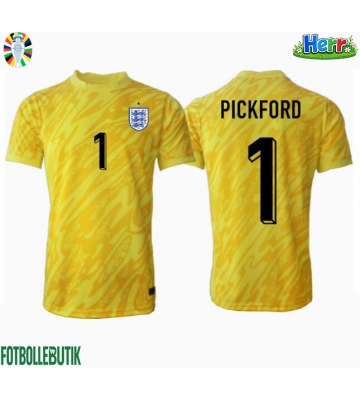 England Jordan Pickford #1 Målvakt Bortatröja EM 2024 Kortärmad